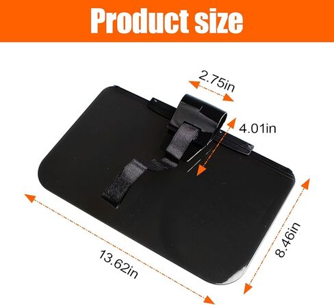 واقي من الشمس للسيارة، واقي من الشمس مستقطب مضاد للوهج قابل للتعديل 180 درجة، حاجز للشمس للقيادة الآمنة للزجاج الأمامي، امتداد حاجب الشمس للحماية من وهج الشمس، والعمى الثلجي، والأشعة فوق البنفسجية in Kuwait