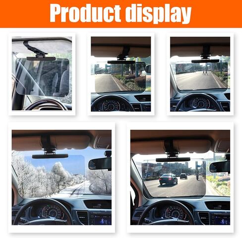 واقي من الشمس للسيارة، واقي من الشمس مستقطب مضاد للوهج قابل للتعديل 180 درجة، حاجز للشمس للقيادة الآمنة للزجاج الأمامي، امتداد حاجب الشمس للحماية من وهج الشمس، والعمى الثلجي، والأشعة فوق البنفسجية in Kuwait