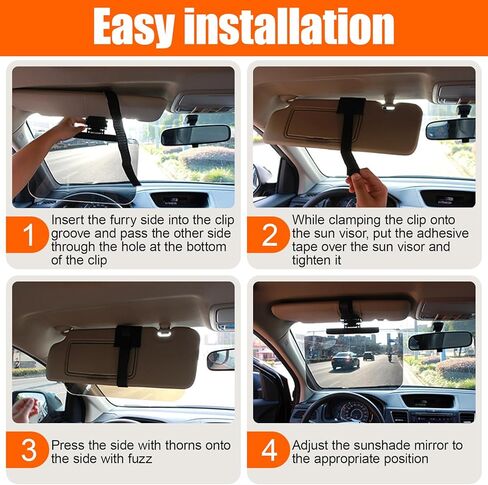 واقي من الشمس للسيارة، واقي من الشمس مستقطب مضاد للوهج قابل للتعديل 180 درجة، حاجز للشمس للقيادة الآمنة للزجاج الأمامي، امتداد حاجب الشمس للحماية من وهج الشمس، والعمى الثلجي، والأشعة فوق البنفسجية in Kuwait