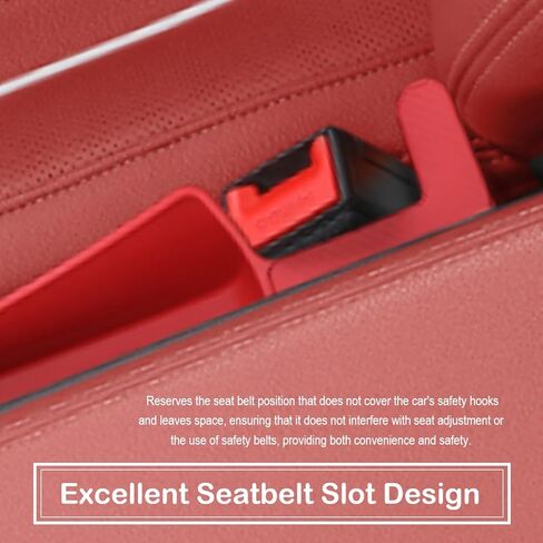 Car Seat Gap Filler Organizer Universal for Car SUV Truck Accessories, 2 Pack Auto Seat Side Gap Plug Strip Gap Blocker & Seat Catcher with Dual Storage & Belt Slot in Between Seat and Console, Beige in Saudi Arabia
