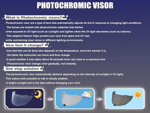 CNS-2 Visor Replacement for Hornet X2,UV Protection Helmet Face Shield Compatible with SHOEI Hornet X2/Hornet ADV (Photochromic Clear/Deep Black) in Saudi Arabia