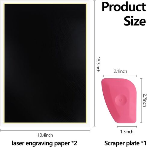 Laser Engraving Marking Color Paper, 2 PCS 15.3" x 10.4" Laser Engraving Paper for Fiber Laser Marking and Engraving to on Metal, Ceramics, Glass(Gold) in Saudi Arabia