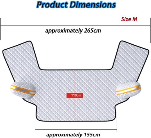 3-Side Winter Car Windshield Snow Cover for VW Atlas 2017-2025 SUV 7-Seater, Sun Rain Snow Frost Protector with Magnetic Edges & Mirror Covers,L(175 * 115cm) in Saudi Arabia
