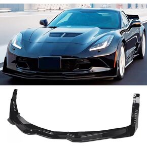 Front Lip Compatibility with 2014-2019 Corvette C7 Z06 Stage 3 Front Bumper Chin Diffuser Lip Spoiler Splitter Air Dam with Side Winglets 4PCS Gloss Black in Kuwait