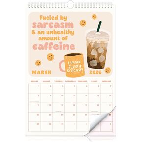 Beautiful 2026 Wall Calendar - Cheeky & Fun Calendar from January to December 2026 - The Perfect Aesthetic Wall Planner for Home or Office in Kuwait