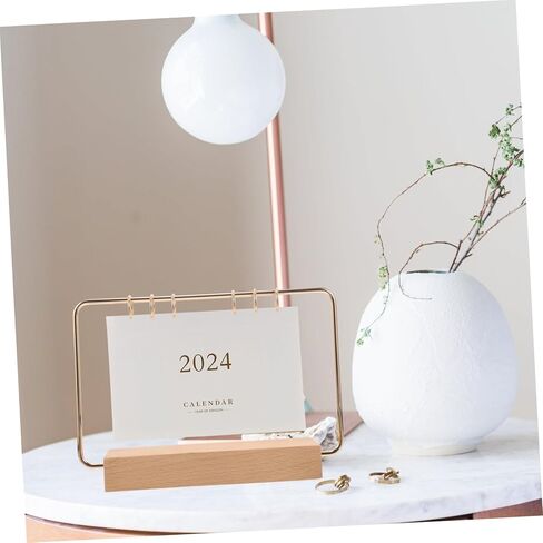 1Set Decorative Calendar Holder Flip Calendar Support Stand for Office Home Desk Decor Lightweight Portable Table Decoration for Teachers Students in Saudi Arabia