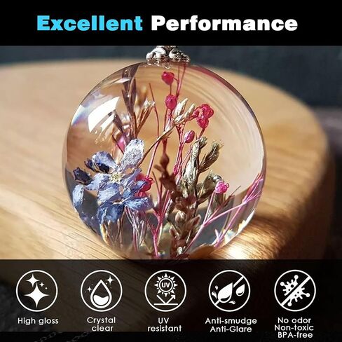 ResinAngel Epoxy Resin Kit 64oz – Crystal Clear Finish, 1:1 Mixing Ratio, Bubble-Free & Self-Leveling for DIY Crafts, Woodworking, Jewelry, Resin Art & More in Saudi Arabia