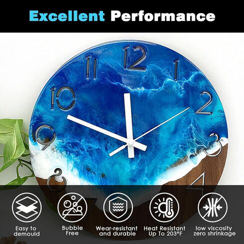 ResinAngel Epoxy Resin Kit 64oz – Crystal Clear Finish, 1:1 Mixing Ratio, Bubble-Free & Self-Leveling for DIY Crafts, Woodworking, Jewelry, Resin Art & More in Saudi Arabia