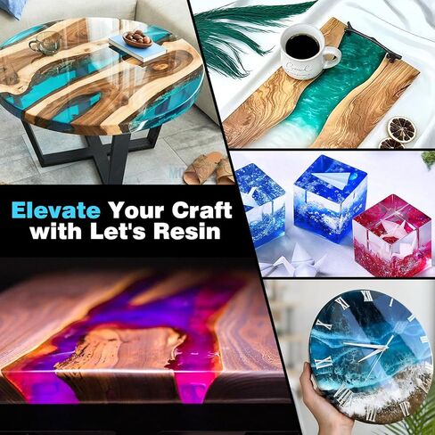 ResinAngel Epoxy Resin Kit 64oz – Crystal Clear Finish, 1:1 Mixing Ratio, Bubble-Free & Self-Leveling for DIY Crafts, Woodworking, Jewelry, Resin Art & More in Saudi Arabia
