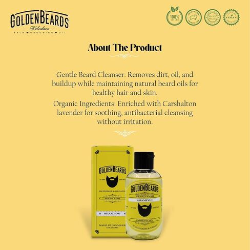 Beard Shampoo and Conditioner Set. The perfect combination for washing your beard 100ml + 100ml of Handmade Product especially made for your beard. MADE IN DENMARK in Kuwait