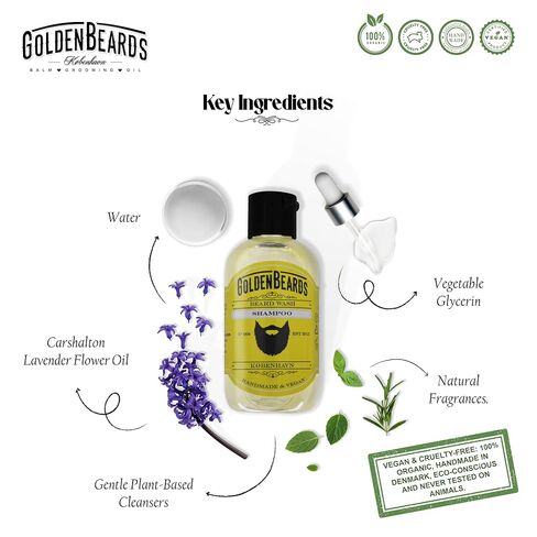 Beard Shampoo and Conditioner Set. The perfect combination for washing your beard 100ml + 100ml of Handmade Product especially made for your beard. MADE IN DENMARK in Kuwait