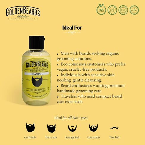 Beard Shampoo and Conditioner Set. The perfect combination for washing your beard 100ml + 100ml of Handmade Product especially made for your beard. MADE IN DENMARK in Kuwait