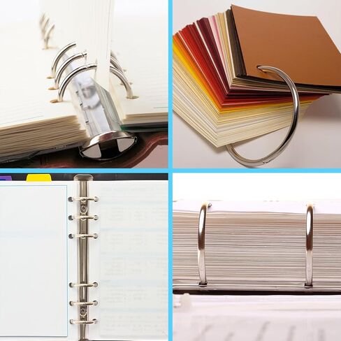 24 Pcs 2 Inches Loose Leaf Binder Book Rings Nickel Plated Silver Metal Rings for Key Index Cards Loose-Leaf Book in Saudi Arabia