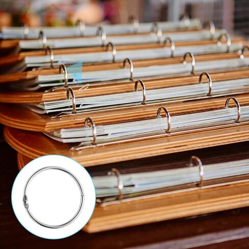 24 Pcs 2 Inches Loose Leaf Binder Book Rings Nickel Plated Silver Metal Rings for Key Index Cards Loose-Leaf Book in Saudi Arabia