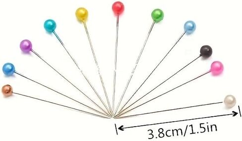 100PC 1.6-inch ized Ball Head Sewing Pins for Fabric, Ideal for DIY Sewing and Crafts, Colorful in Saudi Arabia