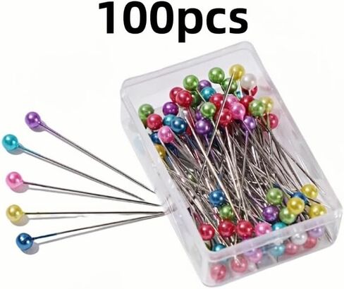 100PC 1.6-inch ized Ball Head Sewing Pins for Fabric, Ideal for DIY Sewing and Crafts, Colorful in Saudi Arabia