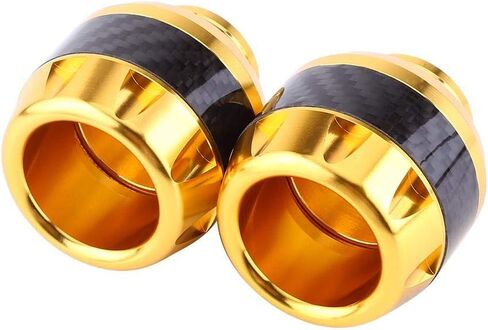 Motorcycle Front Fork Frame Sliders 1 Pair of Carbon Fiber Plastic Fork Frame Sliders Crash (Gold) in Saudi Arabia
