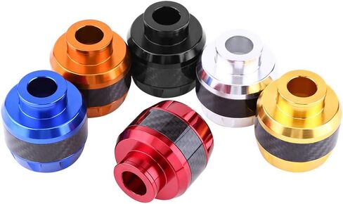 Motorcycle Front Fork Frame Sliders 1 Pair of Carbon Fiber Plastic Fork Frame Sliders Crash (Gold) in Saudi Arabia