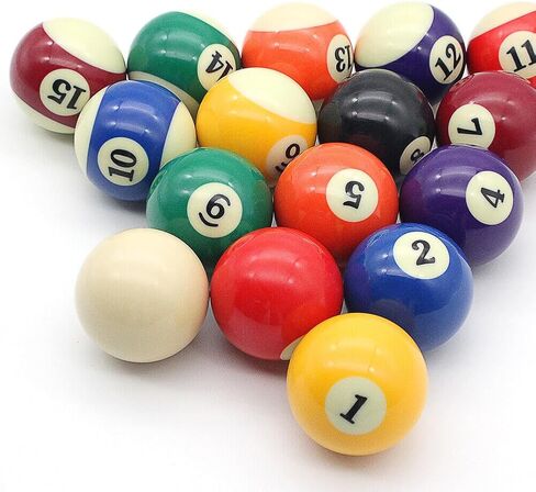 TGA Sports Billiard Balls Red and Yellow Pool Ball Set 2-1/4 Inch Billiards in Kuwait