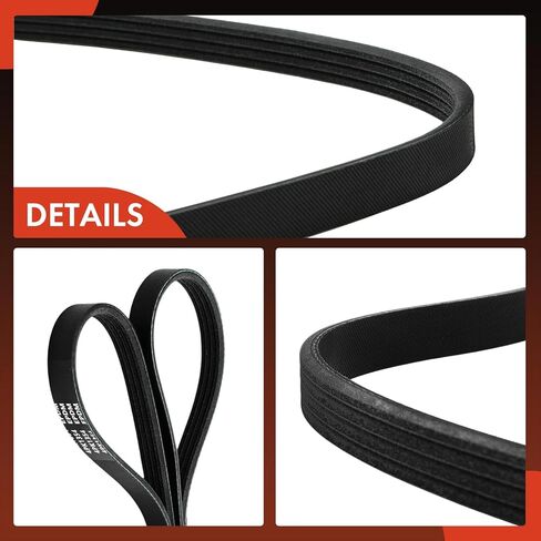 A-Premium Engine Serpentine Drive Belt Compatible with Ford F-150 F150 2014-2017 5.0L, Transit Connect 2019-2023 2.0L, Effective Length 53.307 inch in Saudi Arabia