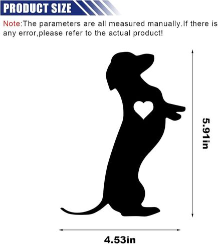 5.5" Dachshund Heart Dog Vinyl Decal, Waterproof Car Bumper Sticker for Car, Truck, Wall, Laptop (White) in Saudi Arabia