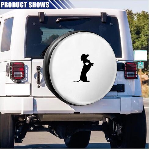 5.5" Dachshund Heart Dog Vinyl Decal, Waterproof Car Bumper Sticker for Car, Truck, Wall, Laptop (White) in Saudi Arabia