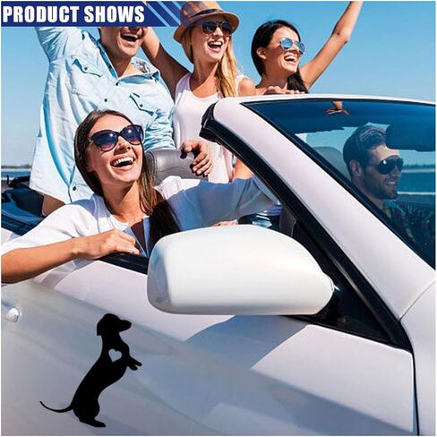 5.5" Dachshund Heart Dog Vinyl Decal, Waterproof Car Bumper Sticker for Car, Truck, Wall, Laptop (White) in Saudi Arabia