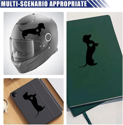 5.5" Dachshund Heart Dog Vinyl Decal, Waterproof Car Bumper Sticker for Car, Truck, Wall, Laptop (White) in Saudi Arabia