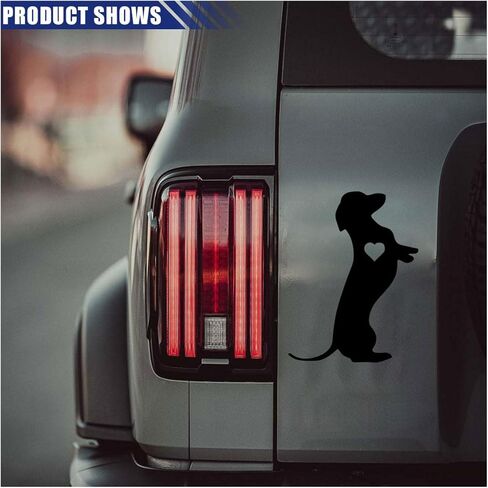 5.5" Dachshund Heart Dog Vinyl Decal, Waterproof Car Bumper Sticker for Car, Truck, Wall, Laptop (White) in Saudi Arabia