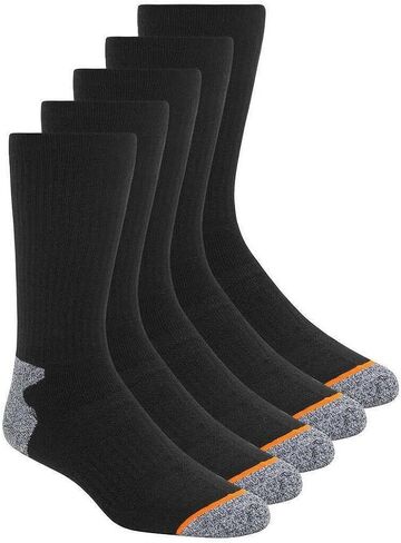 Weatherproof Vintage Men's Outdoor Wool Blend Crew Socks, Black, 5 Pairs in Saudi Arabia