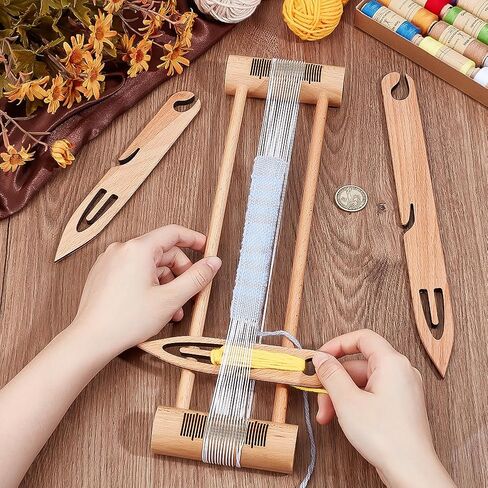 BENECREAT 3Pcs Beech Wood Weaving Shuttle, Knitting Loom Shuttles Handcrafted Knitting Loom Tools for Tapestry DIY Craft Weaving Accessories, Pointy in Saudi Arabia