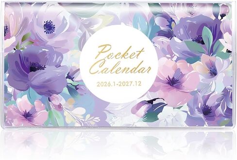 Pocket Calendar 2026-2027 for Purse, Small Pocket Planner 2026-2027 for Purse 3.5×6.5In,24 Month Organizer from Jan 2026- December 2027 Mini Planner with Pvc Cover for Organizing & Planning in Saudi Arabia