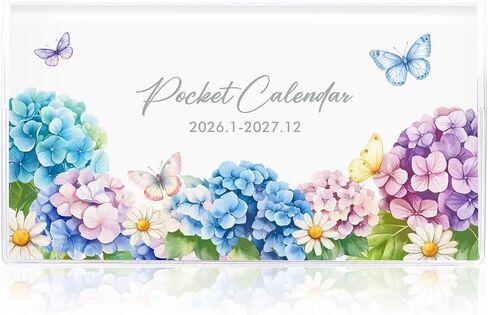 Pocket Calendar 2026-2027 for Purse, Small Pocket Planner 2026-2027 for Purse 3.5×6.5In,24 Month Organizer from Jan 2026- December 2027 Mini Planner with Pvc Cover for Organizing & Planning in Saudi Arabia