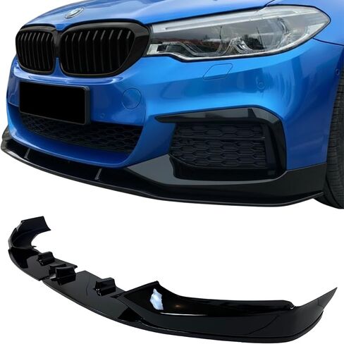 G30 530i 530e 540i M550i Front Bumper Lip Splitter Gloss Black Compatible for 2017-2020 BMW 5 Series M Bumper Style ONLY - High-Performance Aerodynamic Design (Gloss Black B-Grade) in Saudi Arabia