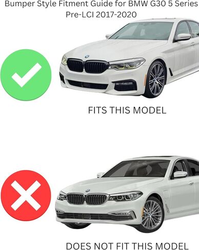 G30 530i 530e 540i M550i Front Bumper Lip Splitter Gloss Black Compatible for 2017-2020 BMW 5 Series M Bumper Style ONLY - High-Performance Aerodynamic Design (Gloss Black B-Grade) in Saudi Arabia