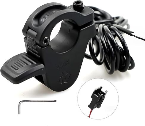 Ebike Thumb Throttle، 12V 24V 36V 48V 60V 72V 3 Pin SM Plug Ebike Throttle for 22mm المقاود، 300X مسرع السرعة اليسرى واليمنى، استبدال مقود السكوتر الكهربائي للدراجات البخارية الإلكترونية in Kuwait