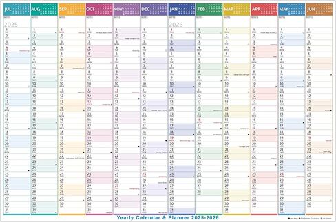 Wall Calendar 2025-2027 – Run Now to Feb. 2027, 18 Monthly Calendar 2026-2027, 11 x 8.5 In, 2026 Calendar 18 Months, 2026 Wall Calendar with Ruled Blocks, Thicker Paper, Holidays, To-do List ＆ Notes in Saudi Arabia