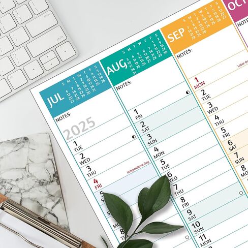 Wall Calendar 2025-2027 – Run Now to Feb. 2027, 18 Monthly Calendar 2026-2027, 11 x 8.5 In, 2026 Calendar 18 Months, 2026 Wall Calendar with Ruled Blocks, Thicker Paper, Holidays, To-do List ＆ Notes in Saudi Arabia