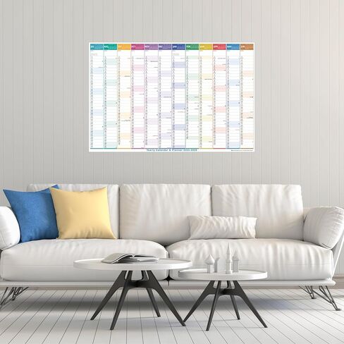 Wall Calendar 2025-2027 – Run Now to Feb. 2027, 18 Monthly Calendar 2026-2027, 11 x 8.5 In, 2026 Calendar 18 Months, 2026 Wall Calendar with Ruled Blocks, Thicker Paper, Holidays, To-do List ＆ Notes in Saudi Arabia