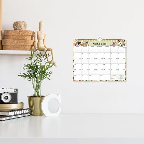Wall Calendar 2025-2027 – Run Now to Feb. 2027, 18 Monthly Calendar 2026-2027, 11 x 8.5 In, 2026 Calendar 18 Months, 2026 Wall Calendar with Ruled Blocks, Thicker Paper, Holidays, To-do List ＆ Notes in Saudi Arabia
