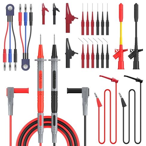 Proster Multimeter Test Lead 24pcs Electrical Multitester Leads Multimeter Probe Alligator Clips Replaceable Volt Clamp Meter Leads Electronic Test Lead in Kuwait