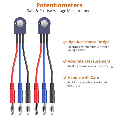 Proster Multimeter Test Lead 24pcs Electrical Multitester Leads Multimeter Probe Alligator Clips Replaceable Volt Clamp Meter Leads Electronic Test Lead in Kuwait