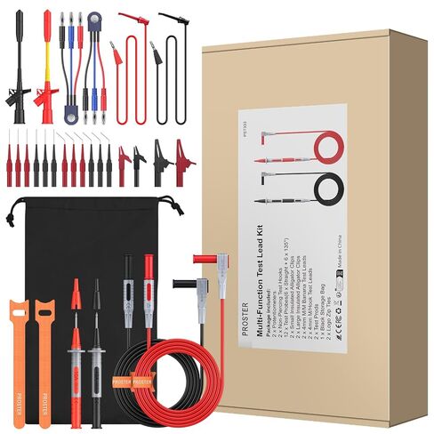 Proster Multimeter Test Lead 24pcs Electrical Multitester Leads Multimeter Probe Alligator Clips Replaceable Volt Clamp Meter Leads Electronic Test Lead in Kuwait