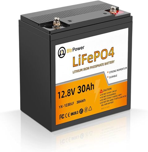 بطارية LiFePO4 بقدرة 12 فولت و30 أمبير في الساعة، بطارية ليثيوم ذات دورة عميقة بقدرة 5000+، حماية من درجات الحرارة المنخفضة، 30 أمبير BMS، لمكتشف الأسماك، محرك التصيد، سكوتر الأطفال، الكرسي المتحرك الكهربائي، القارب، عربة سكن متنقلة، إلخ in Kuwait