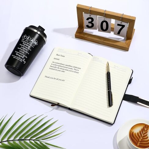 Pickmesh 3 Pcs Christmas Team Appreciation Gift Set 17oz Coffee Tumbler Welcome to The Team A5 Leather Journal with Pen for Office Employee Coworker Staff Male Nurse Teacher Thank You Gift (Brown) in Saudi Arabia