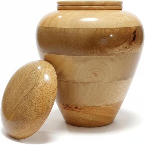 Handcrafted Wooden Urn for Adult Human Ashes with Velvet Bag Cremation Urns for Ashes Decorative Urns-Funeral Urns for Human Ashes-Elegant Cremation Urns-Medium Size URN up to 160 lbs in Kuwait
