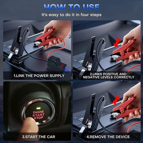 EC5 Smart Jump Starter Clamps,EC5 Heavy Duty Jump Starter Automotive Booster Clamp Cables Replacement Alligator Clamps with Intelligent LCD Screen for 12V Car Jump Starterand Many Other Brands in Saudi Arabia