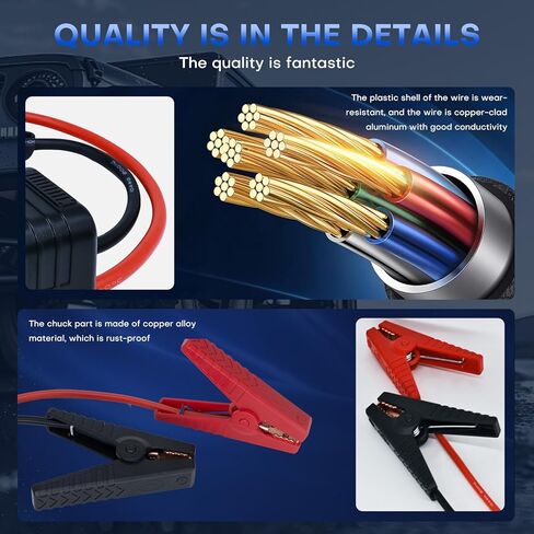 EC5 Smart Jump Starter Clamps,EC5 Heavy Duty Jump Starter Automotive Booster Clamp Cables Replacement Alligator Clamps with Intelligent LCD Screen for 12V Car Jump Starterand Many Other Brands in Saudi Arabia