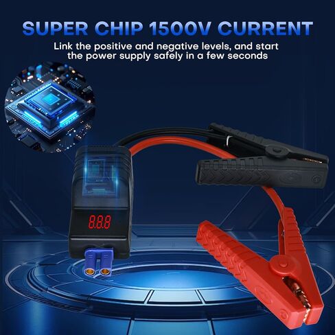EC5 Smart Jump Starter Clamps,EC5 Heavy Duty Jump Starter Automotive Booster Clamp Cables Replacement Alligator Clamps with Intelligent LCD Screen for 12V Car Jump Starterand Many Other Brands in Saudi Arabia