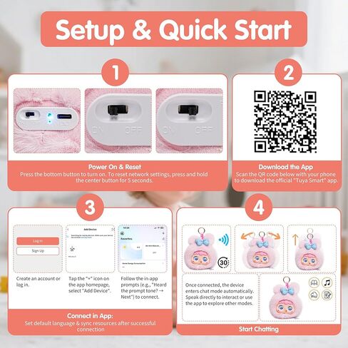 AI Smart Stuffed Animal with ChatGPT - Multilingual Emotional AI Companion Plush Toy, Interactive Learning Assistant & Memory Trainer for Kids 3+, Parental Control App with Chat Summary in Saudi Arabia